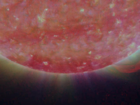 ФОТО СОЛНЦА - НАСА. Фотографии Солнца. Южный полюс Солнца (изображение принято Обсерваторией STEREO, НАСА)